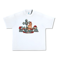 White she will not fail psalm christian cross pray Urban Heavy Tee - NancyCooperArtShop