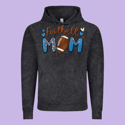 Football Mom Vintage Hoodie Designed By Maliassmallbusiness