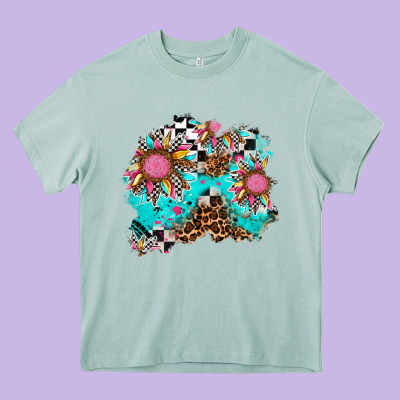 Race Sunflower Patches Heavy Core Tee Designed By Adodesignshop