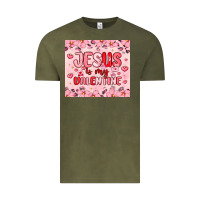 Vintage Olive jesus is my valentine Vintage Tee - MaliasSmallBusiness