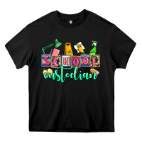 Black school custodian Heavy Core Tee - AdoDesignShop