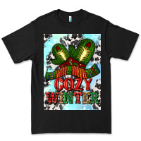 Black cozy winter with gloves and scarf Premium Tee - AdoDesignShop