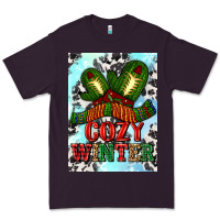 Plum cozy winter with gloves and scarf Premium Tee - AdoDesignShop