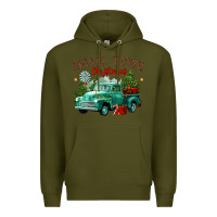 Army Green small town christmas Premium Hoodie - CowGirlArtShop