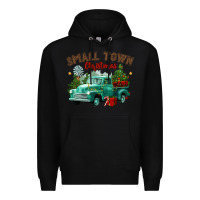 Black small town christmas Premium Hoodie - CowGirlArtShop