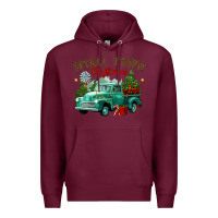 Burgundy small town christmas Premium Hoodie - CowGirlArtShop