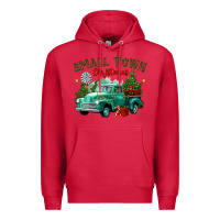 Cardinal small town christmas Premium Hoodie - CowGirlArtShop