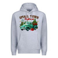 Heather Grey small town christmas Premium Hoodie - CowGirlArtShop