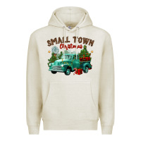 Oatmeal Heather small town christmas Premium Hoodie - CowGirlArtShop