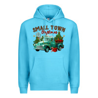 Ocean Blue small town christmas Premium Hoodie - CowGirlArtShop