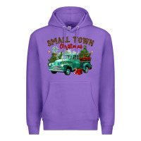 Purple small town christmas Premium Hoodie - CowGirlArtShop