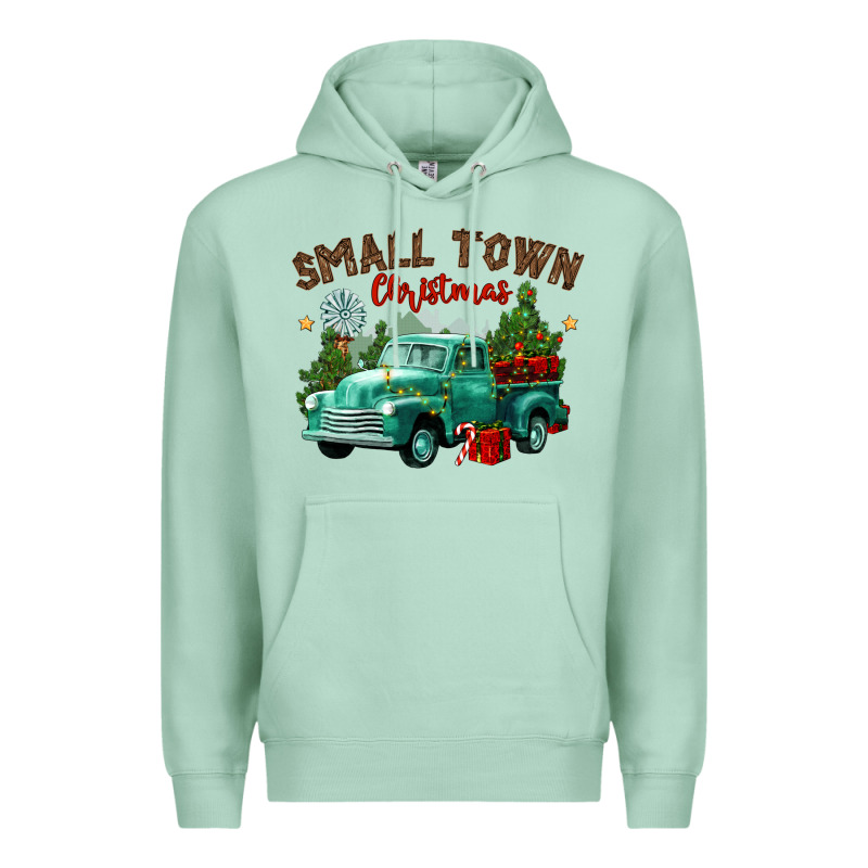 Small Town Christmas Premium Hoodie by CowGirlArtShop | Teevron