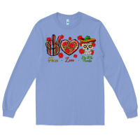 Colony Blue Peace Love Dia De Los Muertos Long Sleeve Tee - BundleAndBundleShop