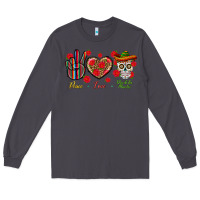 Smoke Peace Love Dia De Los Muertos Long Sleeve Tee - BundleAndBundleShop