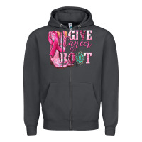 Smoke give cancer the boot Zipper Hoodie - NancyCooperArtShop