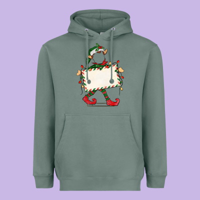 Customize Christmas Elf Heavyweight Hoodie Designed By Cowgirlartshop