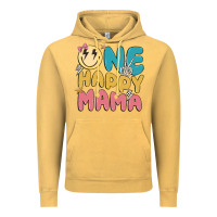 Vintage Mustard one happy mama Vintage Hoodie - MaliasSmallBusiness