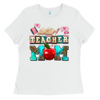 White teacher mom Ladies Tee - AdoDesignShop