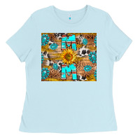 Baby Blue western mom Ladies Tee - RanaPortraitStore