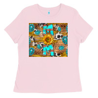 Bubblegum Pink western mom Ladies Tee - RanaPortraitStore