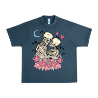 Midnight Navy the lovers skeletons Urban Heavy Tee - MaliasSmallBusiness