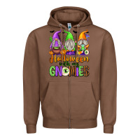 Chestnut Halloween with My Gnomes Zipper Hoodie - texasbilliewilder