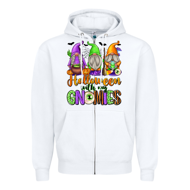 Halloween With My Gnomes Zipper Hoodie by texasbilliewilder | Teevron