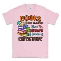 Bubblegum Pink books are cheaper than therapy Classic Tee - MaliasSmallBusiness