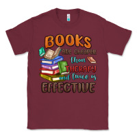 Burgundy books are cheaper than therapy Classic Tee - MaliasSmallBusiness