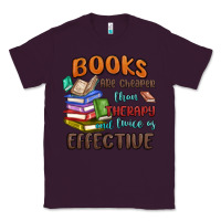 Plum books are cheaper than therapy Classic Tee - MaliasSmallBusiness