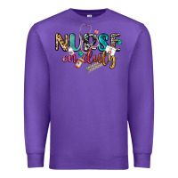 Purple Nurse on duty Premium Sweatshirt - CowGirlArtShop