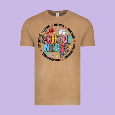 School Nurse Vintage Tee Designed By Maliassmallbusiness