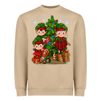 Mushroom Mimi Elf, Mama Elf, Child Elf Christmas Heavyweight Sweatshirt - BundleAndBundleShop