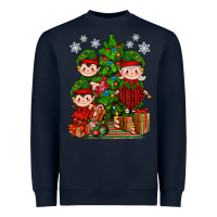 Mimi Elf, Mama Elf, Child Elf Christmas Heavyweight Sweatshirt | Teevron