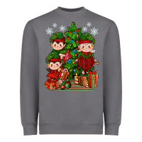 Storm Mimi Elf, Mama Elf, Child Elf Christmas Heavyweight Sweatshirt - BundleAndBundleShop