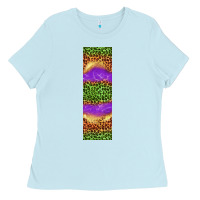 Baby Blue halloween leopard Ladies Tee - BundleAndBundleShop