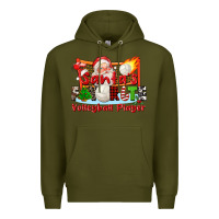 Army Green santas favorite volleyball player Premium Hoodie - CowGirlArtShop