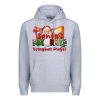Heather Grey santas favorite volleyball player Premium Hoodie - CowGirlArtShop
