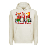 Oatmeal Heather santas favorite volleyball player Premium Hoodie - CowGirlArtShop