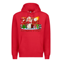 Red santas favorite volleyball player Premium Hoodie - CowGirlArtShop