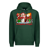 Sports Green santas favorite volleyball player Premium Hoodie - CowGirlArtShop
