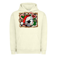 Pigment Pistachio Soccer Ball Christmas With Hat And Candy Cane Urban Hoodie - FaDigitalArtStudio