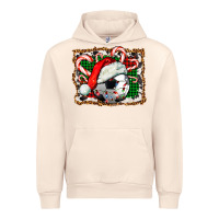 Sandshell Soccer Ball Christmas With Hat And Candy Cane Urban Hoodie - FaDigitalArtStudio