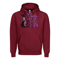 Burgundy In a World Full of Princesses Be a Witch Zipper Hoodie - texasbilliewilder