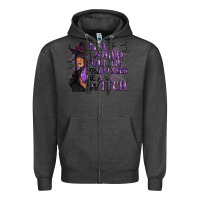 Charcoal Heather In a World Full of Princesses Be a Witch Zipper Hoodie - texasbilliewilder