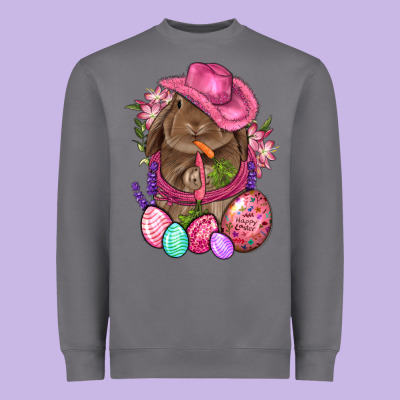 Cowboy Rabbit Easter Heavyweight Sweatshirt Designed By Bundleandbundleshop