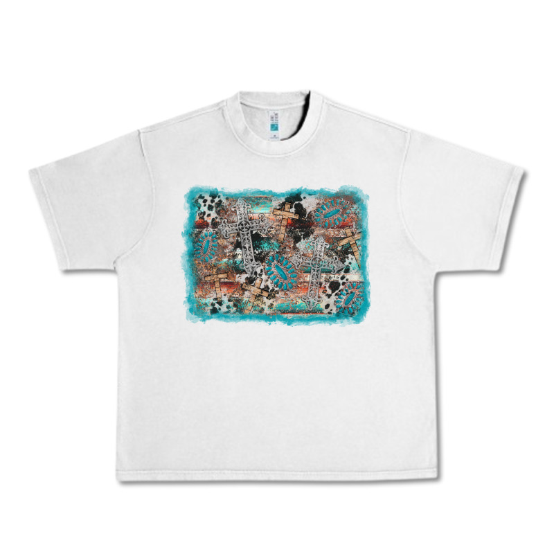 Cross Western Background Urban Heavy Tee by AdoDesignShop | Teevron
