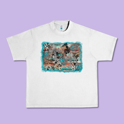 Cross Western Background Urban Heavy Tee Designed By Adodesignshop