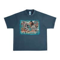 Midnight Navy cross western background Urban Heavy Tee - AdoDesignShop