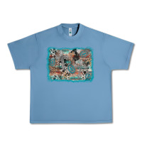 Pebble Blue cross western background Urban Heavy Tee - AdoDesignShop